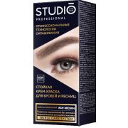 СТУДИО Краска д/бровей и ресниц Пепельно-коричневая 50/30мл