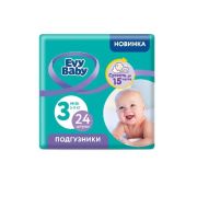 EVY BABY  Подгузники №3 МИДИ СТАНДАРТ (5-9кг) 24шт /8*