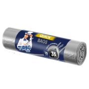 TURBOMAG Мешки для мусора QUICK с завязками ПНД 12 мкм 35 л 15 шт.