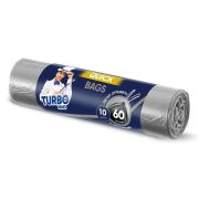 TURBOMAG Мешки для мусора QUICK с завязками ПНД 14 мкм 60л 10 шт.