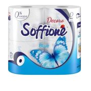 Туалетная бумага Soffione Decoro blue двухслойная, голубая, 4 рулона /16 /10900017