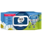 ЭМИЛИ Style влажные салфетки АНТИБАКТЕРИАЛЬНЫЕ с крышкой 80шт