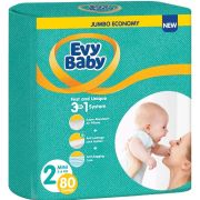 Цена! EVY BABY  Подгузники №2 МИНИ ДЖУМБО (3-6кг) 80 шт./4***