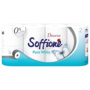 Туалетная бумага Soffione Pure White двухслойная, белая, 8 рулонов / 8 / 10900003