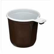 Чашка кофейная 200мл (бело-коричневая) 10 шт / Набор №18 /6118/УП