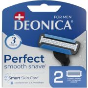 .NEW DEONICA  3 FOR MEN Сменные кассеты 3 ЛЕЗВИЯ, 2 шт /10 (совместимы с Mach3)
