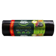 МАСТЕР ФРЕШ Пакеты для мусора XXXL суперпрочные 160л 10шт (ЧЕРНЫЕ) 28мкм усиленное дно