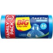 BIG CITY LIFE Пакеты для мусора HD 50*60 см 35л 100 шт синие 6,5 мкм