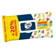 ЭМИЛИ Влажные салфетки Tropic 100+20 шт.ЭКОНОМ, упаковка с крышкой (+20% БЕСПЛАТНО)