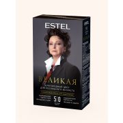 ЭСТЕЛЬ ВЕЛИКАЯ Стойкая крем-краска для седых волос т. 5/0 светлый шатен