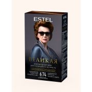 ЭСТЕЛЬ ВЕЛИКАЯ Стойкая крем-краска для седых волос т. 6/74 темно-русый коричнево-медный