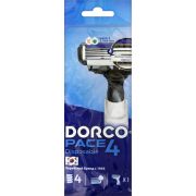 DORCO РACE 4 Бритвы одноразовые 1 шт (с 4 лезвиями. увл. полоска, плав. головка)/ FR A100-1Р
