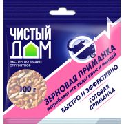 ЧИСТЫЙ ДОМ Зерновая приманка от крыс и мышей 100гр пакет/03-016