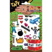 Наклейки - татуировки «Пиксели», 3 листа