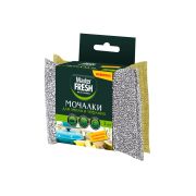 МАСТЕР ФРЕШ Мочалка для мытья посуды для эмали и тефлона 2шт