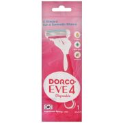 DORCO EVE 4 Бритвы одноразовые 1 шт (с 4 лезвиями, увл. полоска, плав. головка)/ FR A200-1P