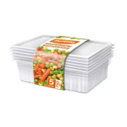 ХОЗЯЮШКА Контейнеры для заморозки УНИВЕРСАЛЬНЫЕ, 0,75л/5 шт.