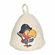 БАННЫЕ ШТУЧКИ Шапка для бани и сауны детская «Попугай» войлок Hot Pot  /41212