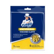 TURBOMAG Салфетки вискозные UNIVERSAL 35*35 см, 90 гр/м2 желтые, 3 шт.