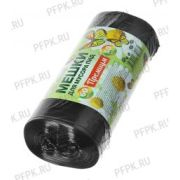 Мешки для мусора Ромашка ПНД 60л ПРЕМИУМ рул. 50шт. (цвет-черный/58х68см/7,3мкм/кор.=15рул.)/605015Э