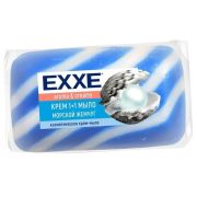 EXXE Туалетное крем-мыло 1+1 Морской жемчуг 1шт*90г (СИНЕЕ) полосатое одиночное