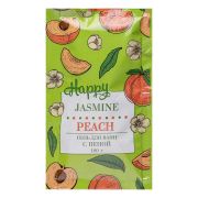 Соль для ванн «Happy» с пеной Персик и жасмин 100г