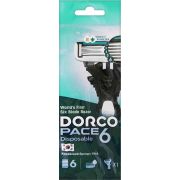 DORCO РACE 6 Бритвы одноразовые 1 шт (с 6 лезвиями. увл. полоска, плав. головка)/ SX A100-1Р