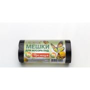 Мешки для мусора Ромашка ПНД 60л ПРЕМИУМ рул. 30шт.(цвет-черный/58х68см/7,3мкм/кор.=30рул.)/603030Э