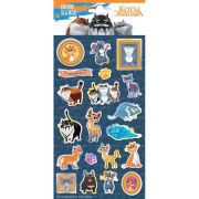 Наклейки зефирные с фольгой «Коты Эрмитажа», диз. 1