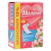 Милана Прокладки на каждый день Классик део софт Экономия 40 шт Весенние цветы NEW /4103/40