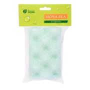 БАННЫЕ ШТУЧКИ Мочалка из поролона c массажным слоем прямоугольная 140х90х50 мм /32603