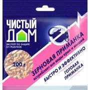 ЧИСТЫЙ ДОМ Зерновая приманка от крыс и мышей 200гр пакет/03-028