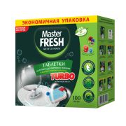 МАСТЕР ФРЕШ таблетки д/п машины TURBO 9в1 в раствор. оболочке ТРЕХСЛОЙНЫЕ 100 шт