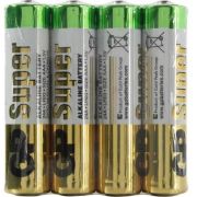 GP  Батарейки  Super Alkaline   ААA - 4 шт в пленке (GP 24ARS-2SB)  /24/96