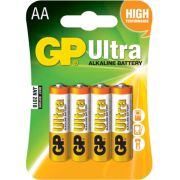 GP  Батарейки  Ultra Alkaline   AA - 4 шт. на блистере (GP 15AUA21-2CRSBC4) new /10/80