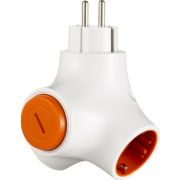 ЦЕНА   startOCTOPUS Мультипереходник  2 розетки с зазем. и КНОПКОЙ выкл Макс.мощ 3500Вт