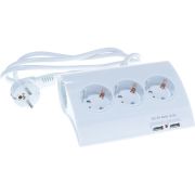 СТАРТ S--ZDV Удлинитель  5 розеток+2USB*1,5м c зазем.+з.штор+защита от перегр (Макс нагрузка 3680Вт)