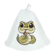 БАННЫЕ ШТУЧКИ Шапка для бани и сауны «Змейка» Hot Pot войлок /41406