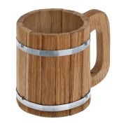 БАННЫЕ ШТУЧКИ Кружка бондарная 0,5 л, дуб /33373