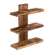 БАННЫЕ ШТУЧКИ Полка настенная, трёхъярусная, 40х28х12 см, обожжённая сосна /33160