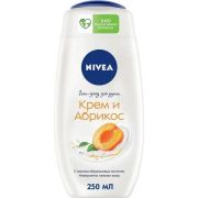NIVEA Гель д/душа  КРЕМ-МОЛОКО АБРИКОС    250 мл  6/12  /80745 ТОП10