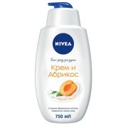 NIVEA Гель д/душа 750 мл  КРЕМ- АБРИКОС     /6 /80868 !!!