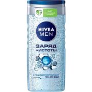 NIVEA Гель д/душа Мужской  ЗАРЯД ЧИСТОТЫ  250 мл  6/12   /80892 ТОП10