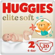 Huggies Хаггис Элит Софт  №2   (4 - 6 кг) *  20шт   /8