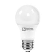 IN HOME Лампа сд LED-A60-VC 12Вт 230В Е27 6500К 1080Лм  ( Холодный свет)  /10/100