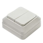 IN HOME BOLLETO  Выключатель 2-кл  накл бел 7023-W арт 7023  /10