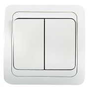 IN HOME Выключатель двухклавишный CLASSICO белый 2023
