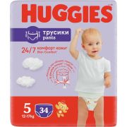 Huggies Хаггис ТРУСИКИ-подгузники 5 УНИСЕКС   (13-17 кг) * 34шт /2