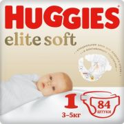 Huggies Хаггис Элит Софт  №1  (3- 5 кг.) * 84шт   /2