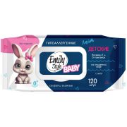 ЭМИЛИ Style ЛАЙТ влажные салфетки ДЕТСКИЕ гипоаллергенные без отдушки с крышкой роз/гол 120шт